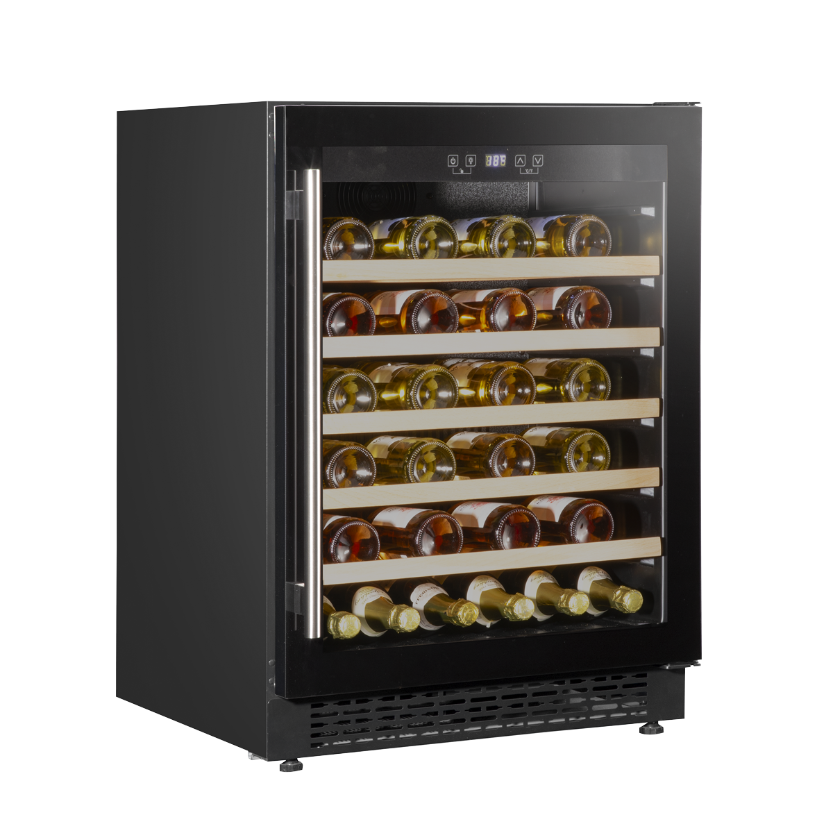Baridi DH78 54 Bottle Undercounter/Freestanding Wine Fridge with Digital Touch Screen Controls, Wooden - additional view 5