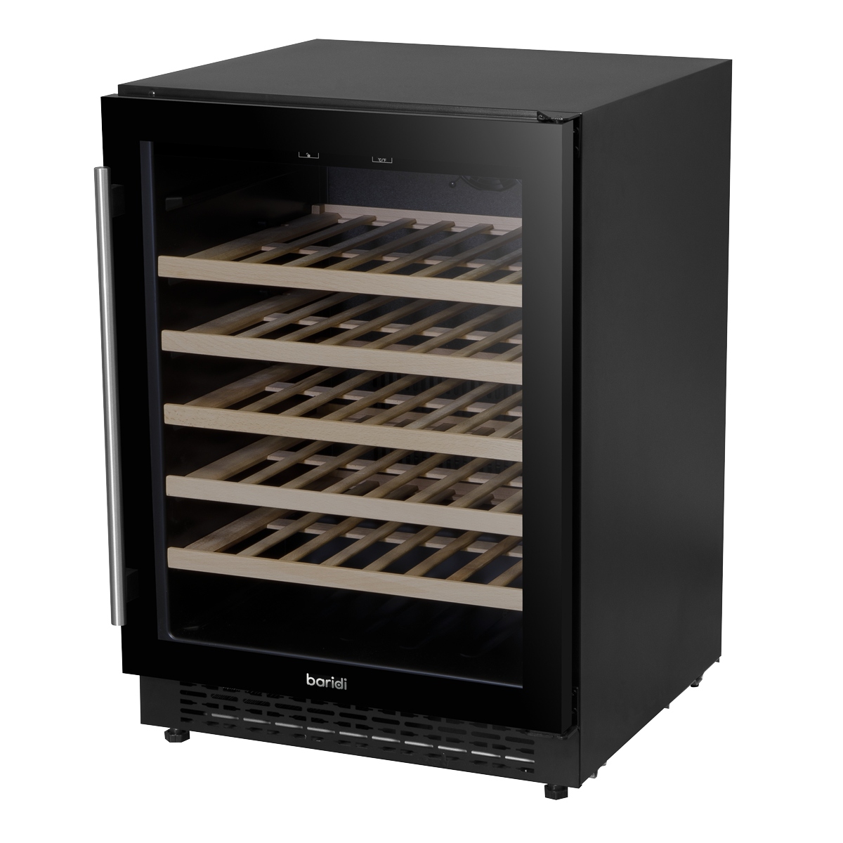 Baridi DH78 54 Bottle Undercounter/Freestanding Wine Fridge with Digital Touch Screen Controls, Wooden - additional view 14