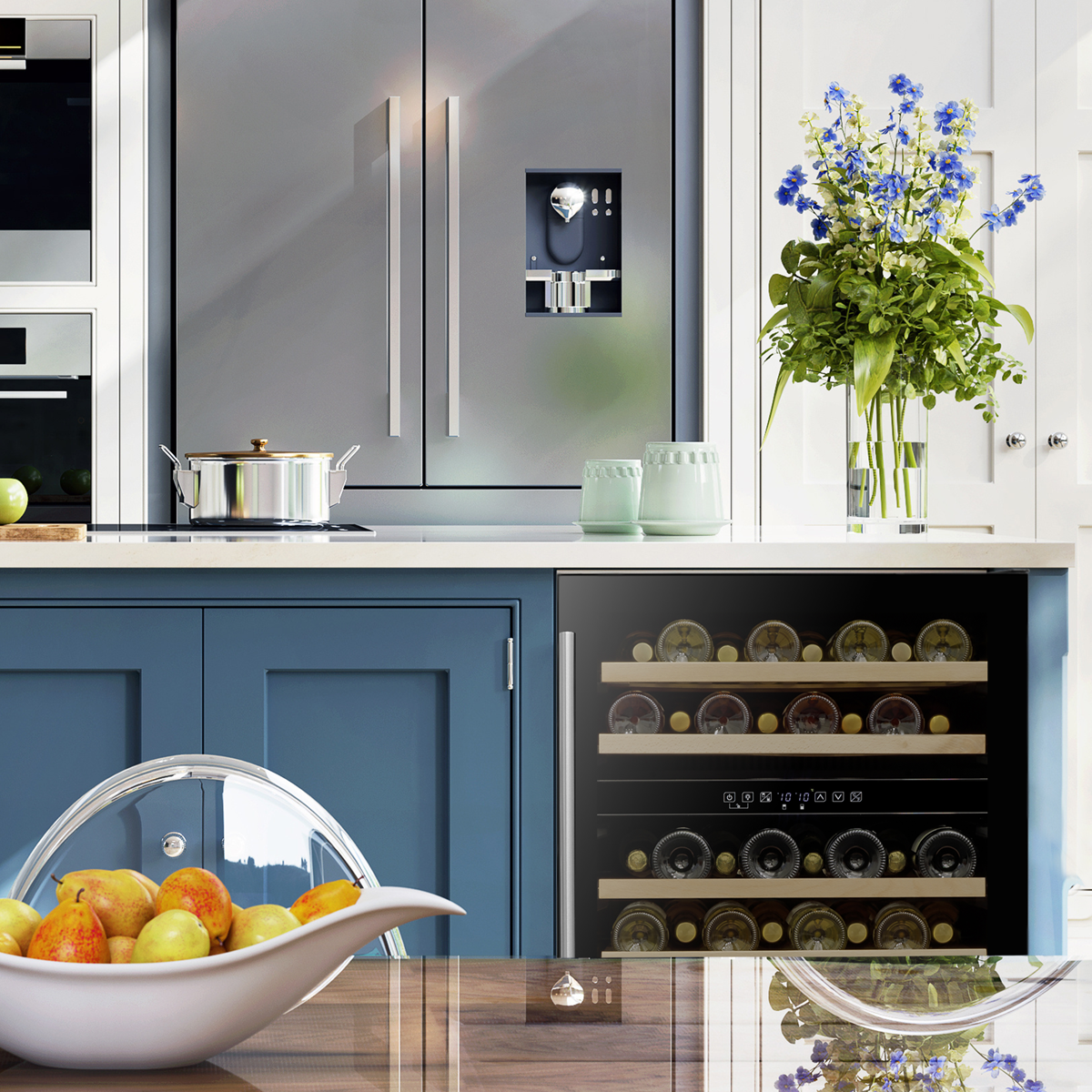 Baridi DH79 46 Bottle Dual Zone Undercounter/Freestanding Fridge with Digital Touch Screen Controls - additional view 14