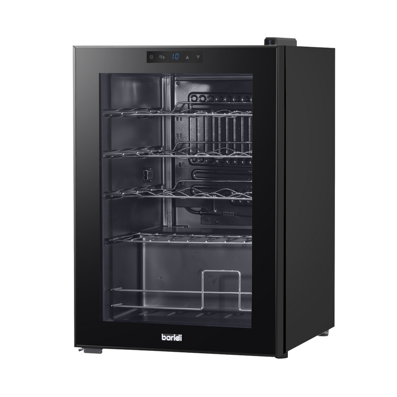 Baridi DH8 20 Bottle Wine Fridge with Digital Touch Screen Controls, Metal Shelves & LED Light - Black - additional view 5