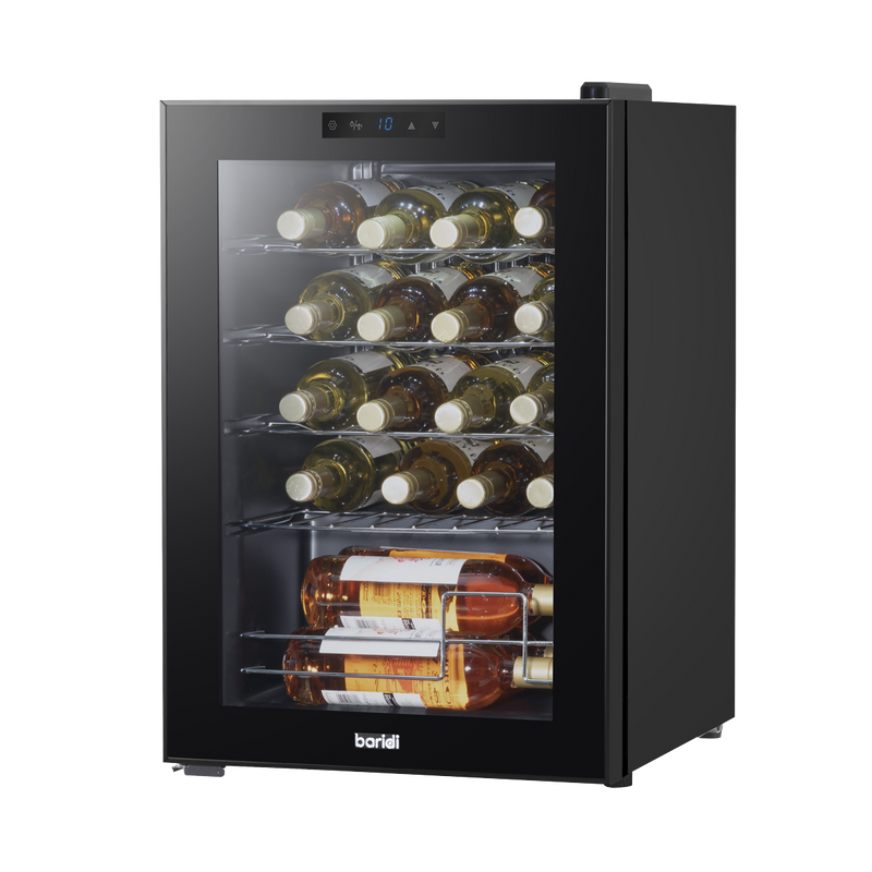Baridi DH8 20 Bottle Wine Fridge with Digital Touch Screen Controls, Metal Shelves & LED Light - Black - additional view 6