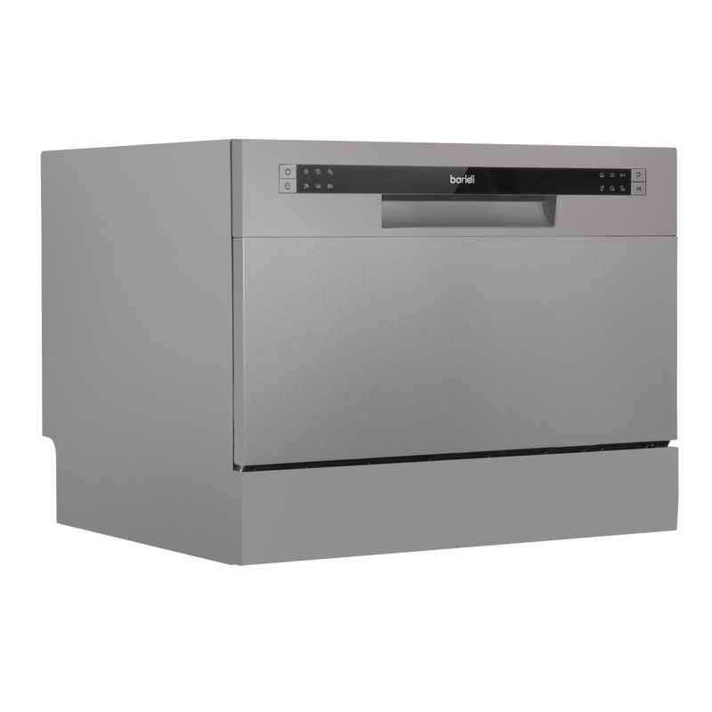 Baridi DH84 Tabletop Dishwasher 6 Place Settings 6.5L Capacity - Silver