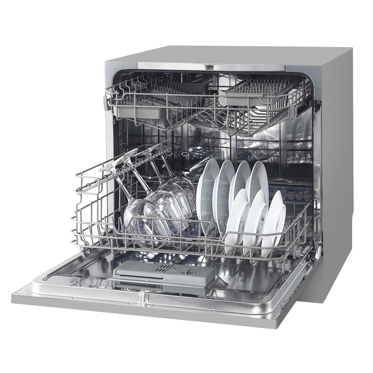 Baridi DH87 Tabletop Dishwasher 8 Place Settings 8L Capacity - Silver - additional view 11