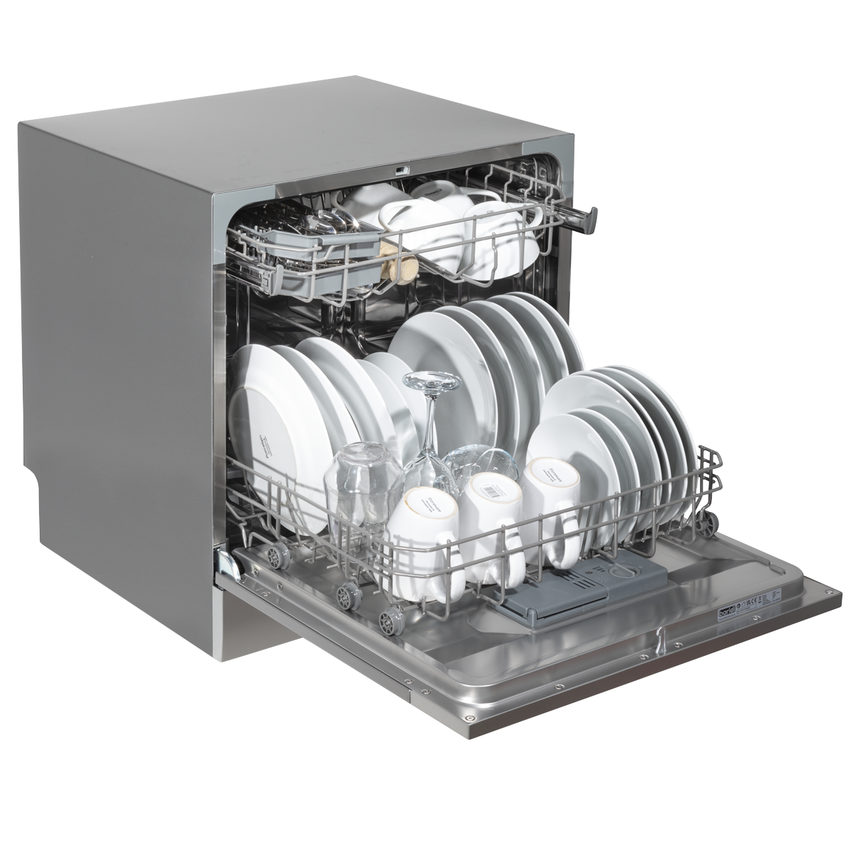 Baridi DH87 Tabletop Dishwasher 8 Place Settings 8L Capacity - Silver - additional view 8