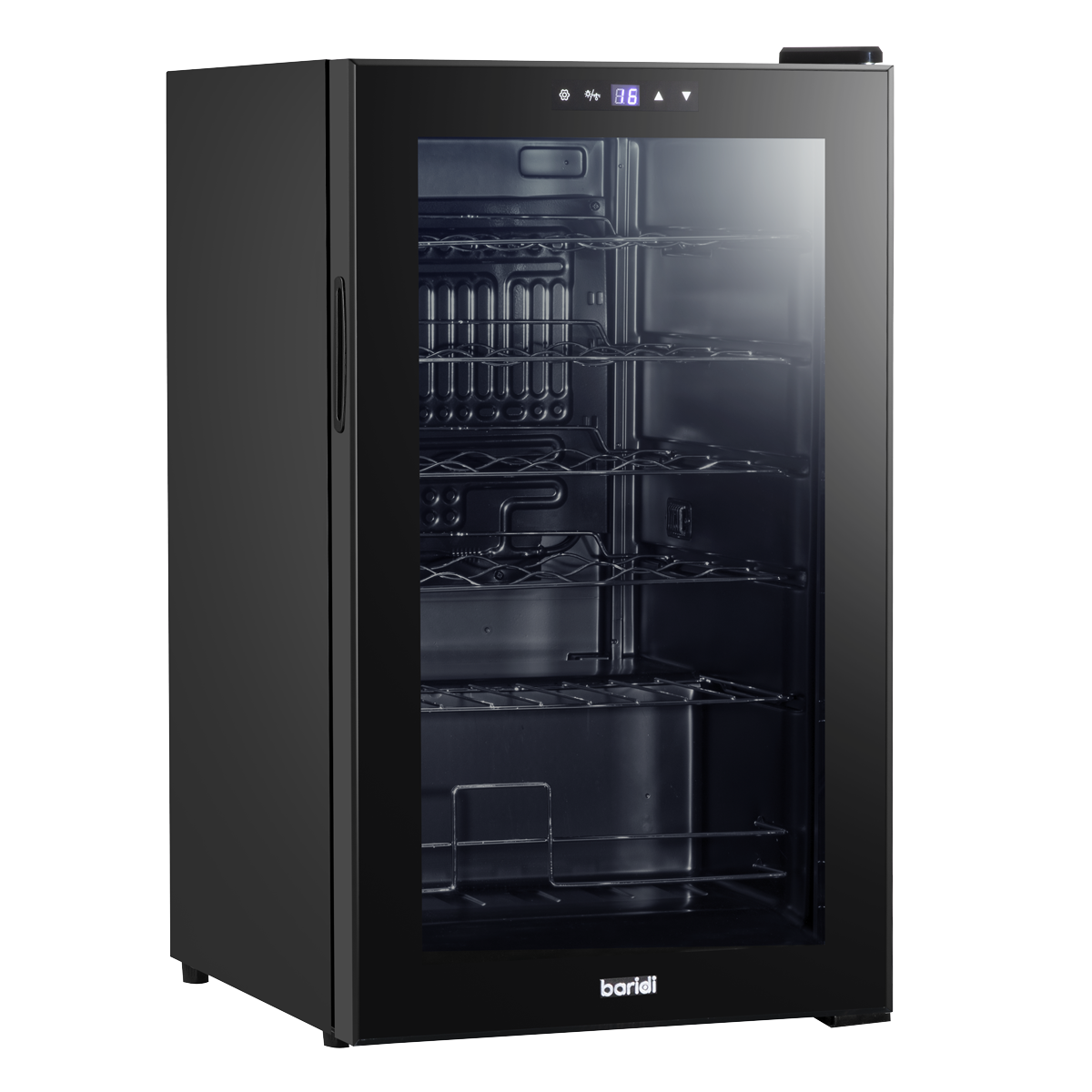 Baridi DH9 24 Bottle Wine Fridge with Digital Touch Screen Controls, Metal Shelves & LED Light - Black - additional view 5