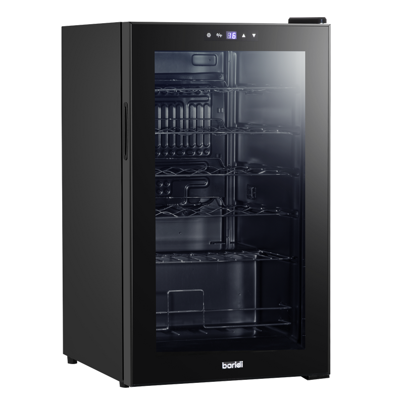 Baridi DH9 24 Bottle Wine Fridge with Digital Touch Screen Controls, Metal Shelves & LED Light - Black - additional view 5