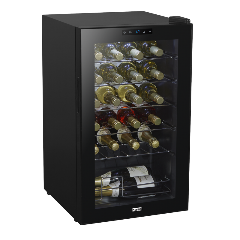 Baridi DH9 24 Bottle Wine Fridge with Digital Touch Screen Controls, Metal Shelves & LED Light - Black - additional view 7