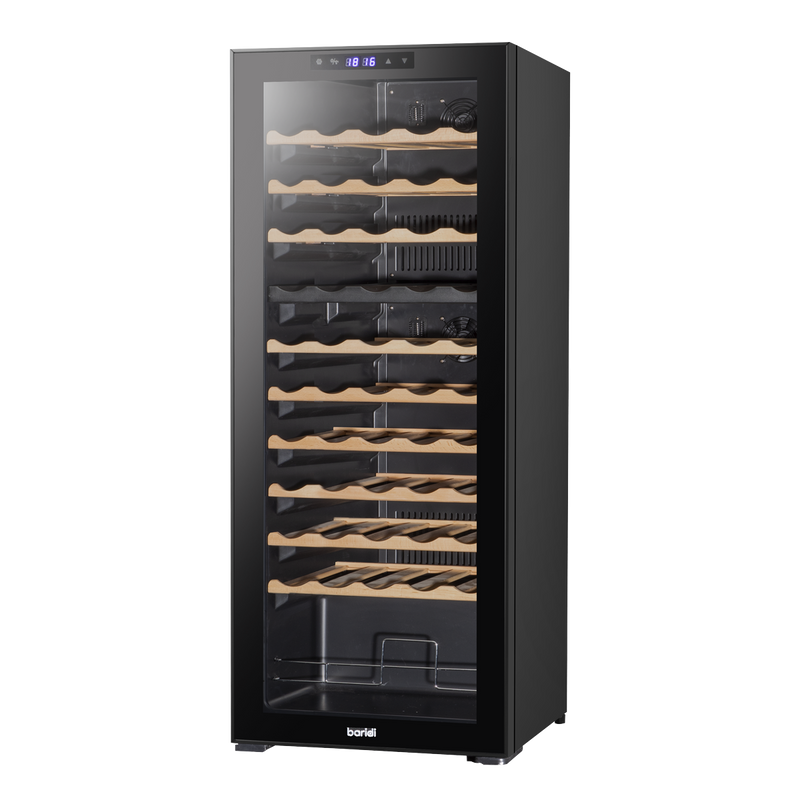 Baridi DH93 55 Bottle Dual Zone Wine Fridge with Digital Touch Screen Controls, Beech Wood Shelves & LED - additional view 2