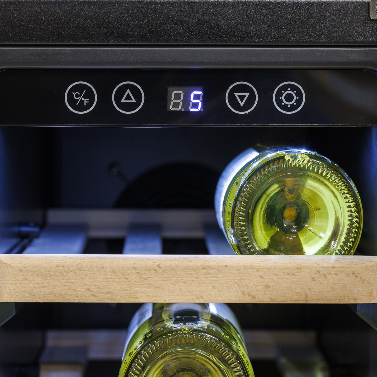 Baridi DH96 40 Bottle/120 Can Dual Zone Undercounter/Freestanding Wine & Drinks Fridge - Black - additional view 17