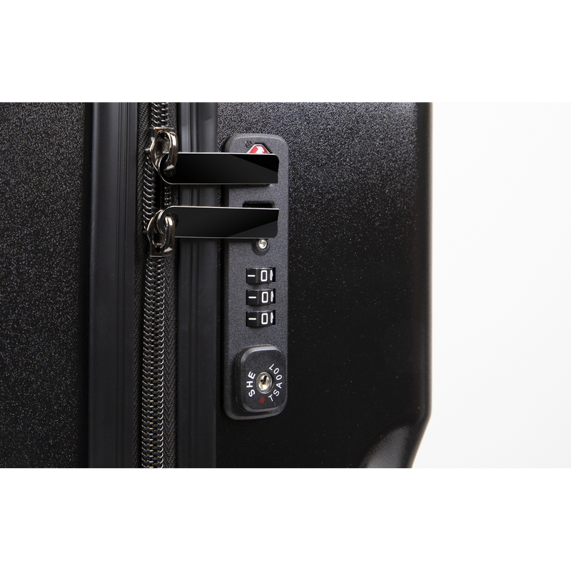 Dellonda DL10 Lightweight ABS Luggage Set 3pc - Black - additional view 14