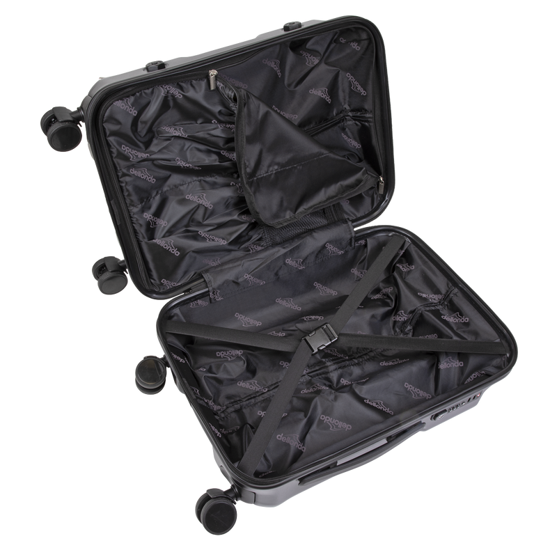 Dellonda DL10 Lightweight ABS Luggage Set 3pc - Black - additional view 5