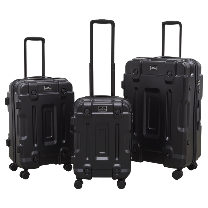Dellonda DL10 Lightweight ABS Luggage Set 3pc - Black - additional view 3