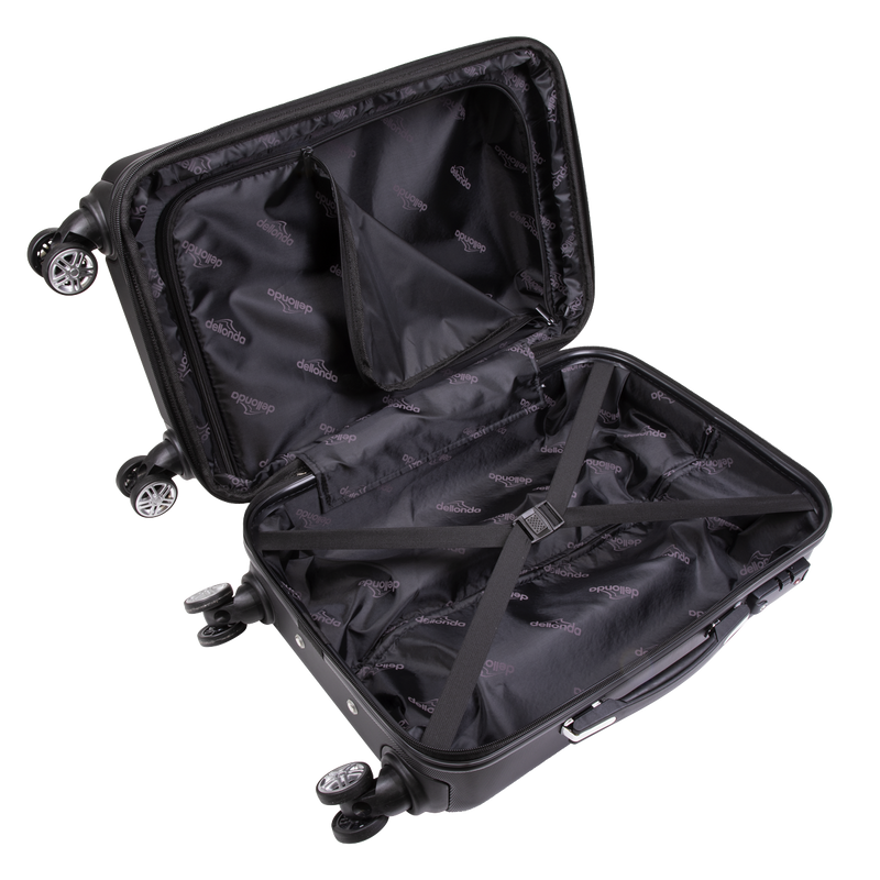Dellonda DL11 Lightweight ABS Luggage Set with TSA Lock - Black - additional view 7