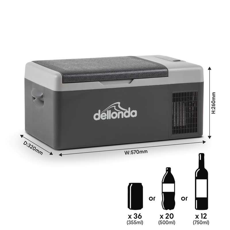 Dellonda DL12 Portable Fridge Freezer/Cool Box with LED Display 15L - additional view 6