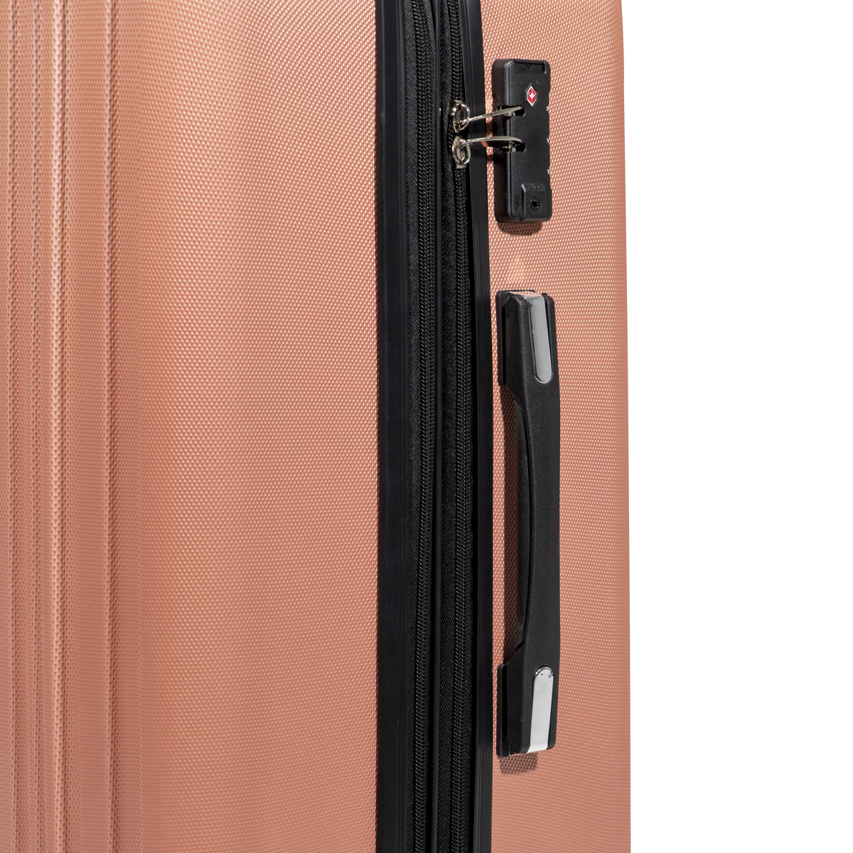 Dellonda DL125 Lightweight ABS Luggage Set with TSA Lock - Rose Gold - additional view 5