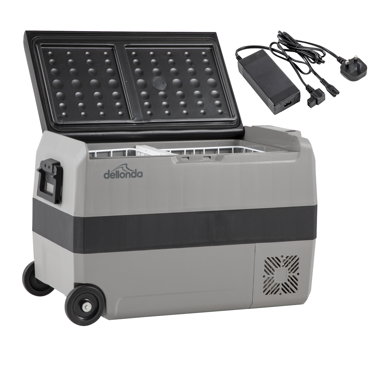 Dellonda DL132 Portable Fridge Freezer/Cool Box with LED Display & AC/DC 230V Adaptor 50L