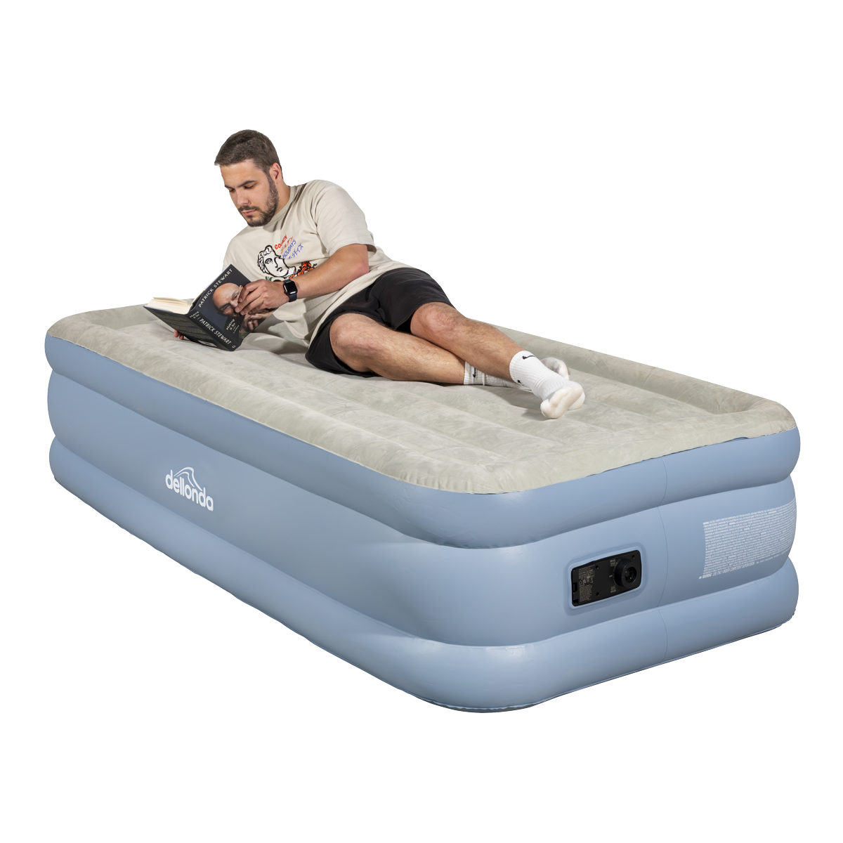 Dellonda DL146 Raised Air Bed with Built-in Electric Pump & Storage Bag - Single - additional view 7