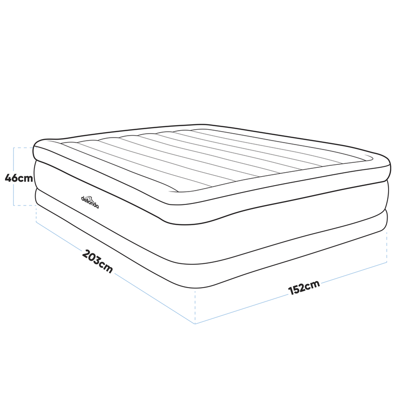 Dellonda DL147 Raised Air Bed with Built-in Electric Pump & Storage Bag - Queen - additional view 5