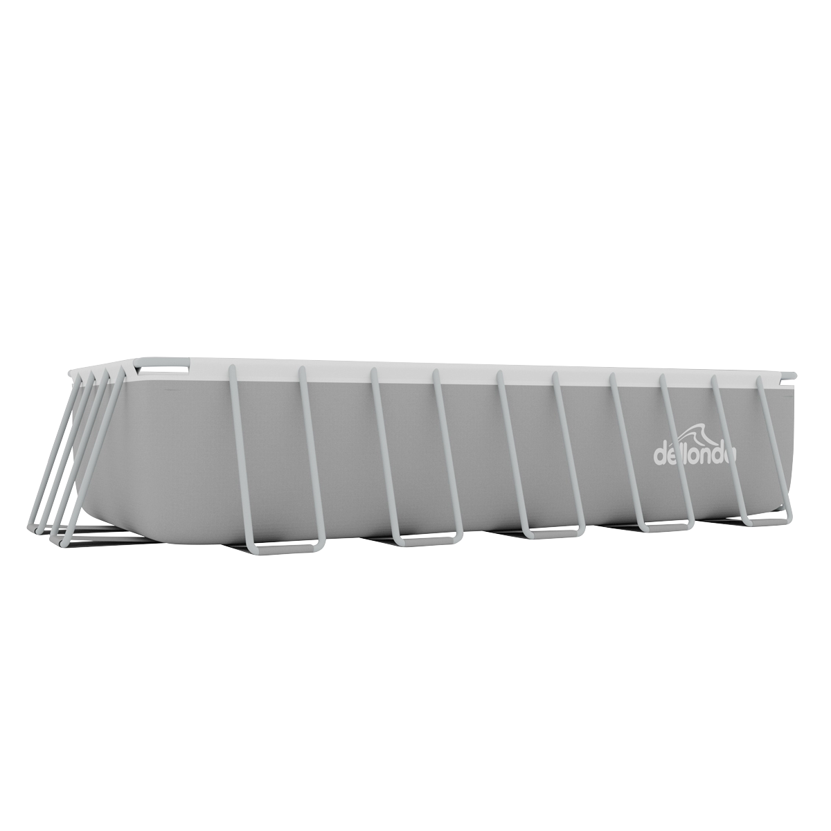 Dellonda DL150 Deluxe Steel Frame Rectangular Swimming Pool with Step Ladder & Filter Pump 21ft - additional view 2