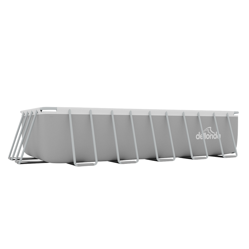 Dellonda DL150 Deluxe Steel Frame Rectangular Swimming Pool with Step Ladder & Filter Pump 21ft - additional view 2