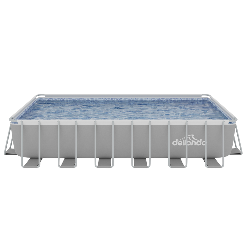 Dellonda DL151 Deluxe Steel Frame Rectangular Swimming Pool with Step Ladder & Filter Pump 25ft - additional view 9