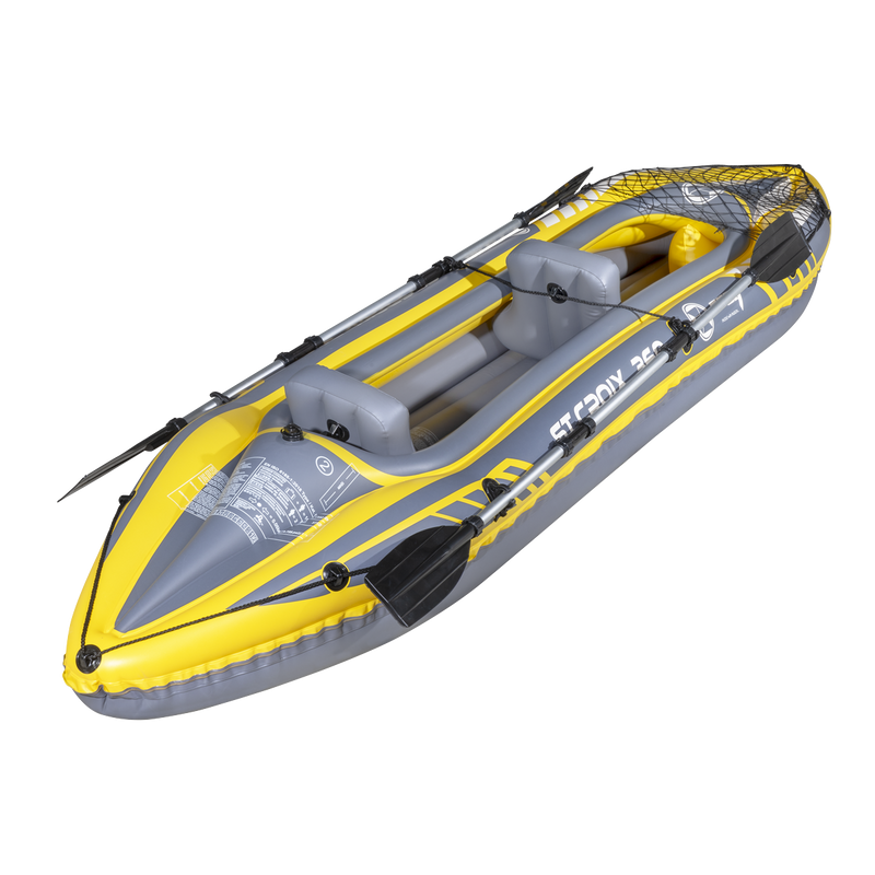 Dellonda DL155 Inflatable 2-Person Kayak/Canoe Set with Pump, Carry Bag & 2 Oars - Blue/Yellow/White - additional view 9