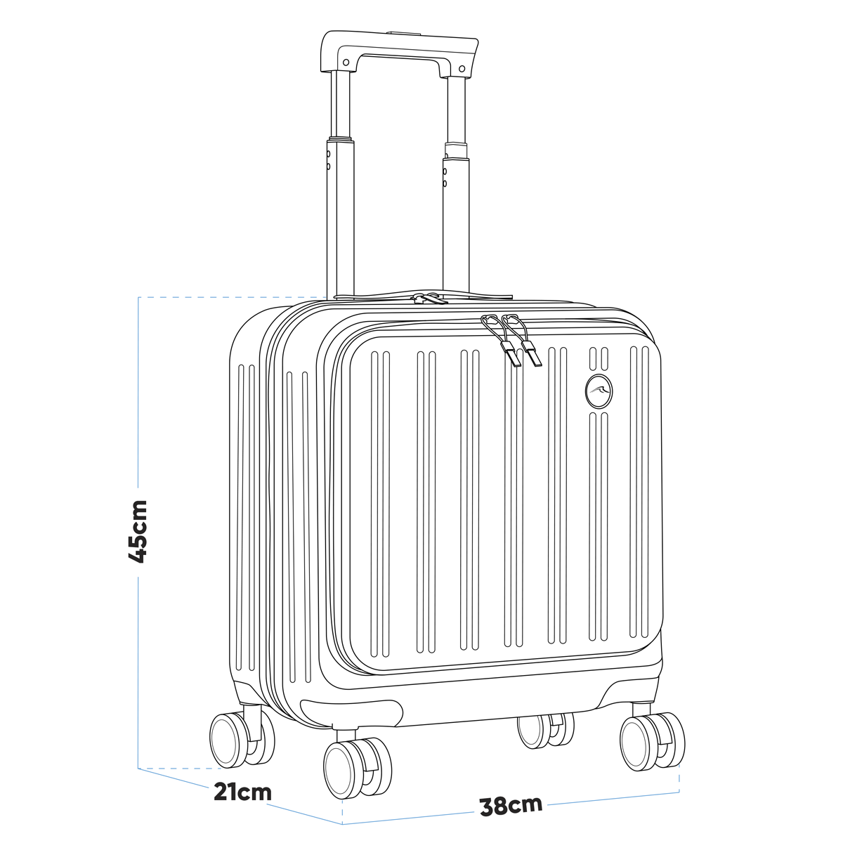 Dellonda DL156 Cabin Size Luggage with Laptop Compartments & Dual TSA Lock 18" - additional view 14