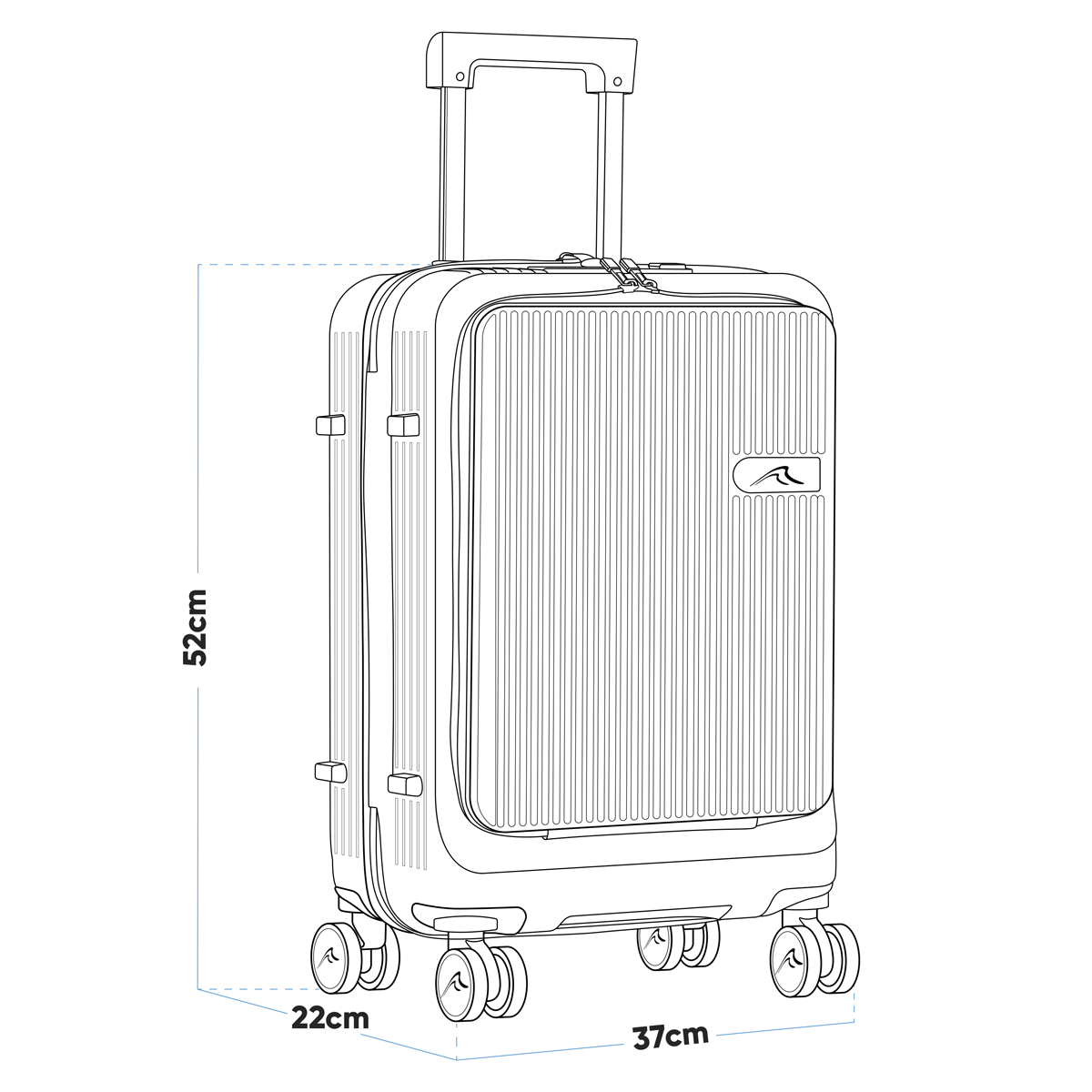 Dellonda DL157 Cabin Size Luggage with Laptop Compartments & Dual TSA Lock 20" - additional view 17