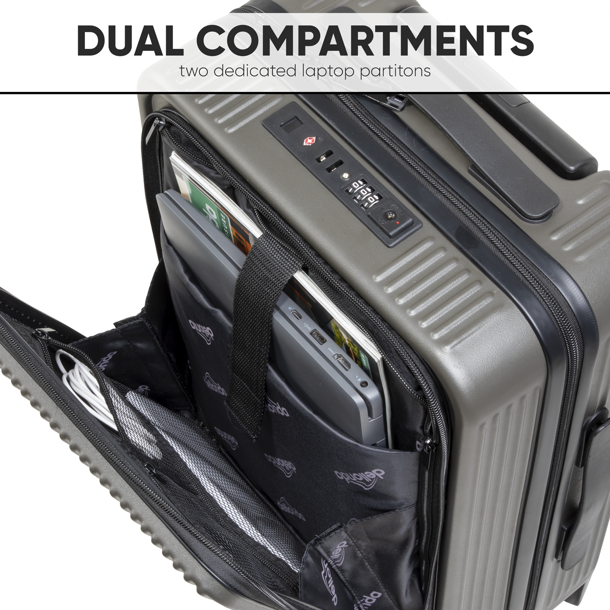 Dellonda DL157 Cabin Size Luggage with Laptop Compartments & Dual TSA Lock 20" - additional view 14