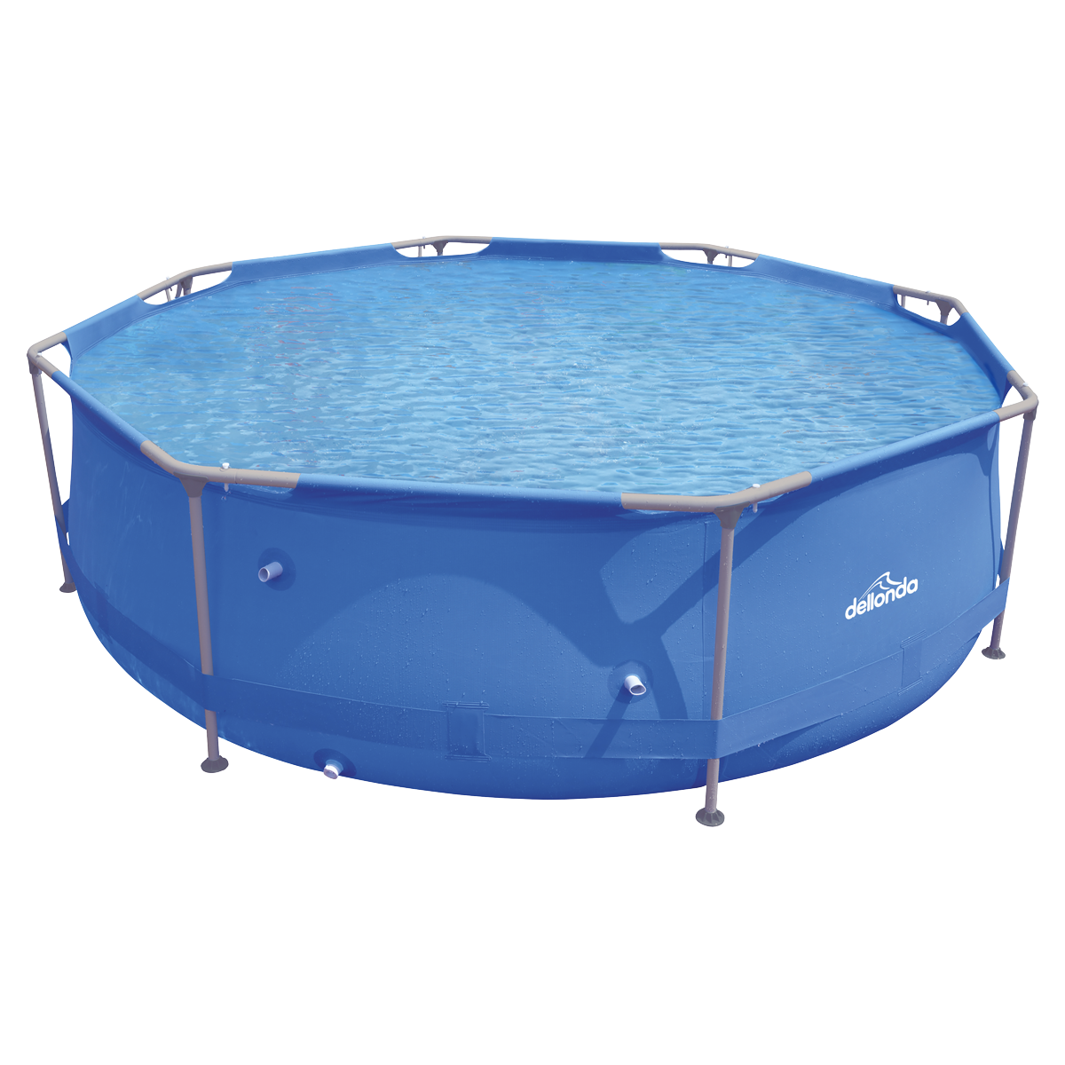 Dellonda DL19 Steel Frame Round Swimming Pool & Filter Pump 10ft - Blue