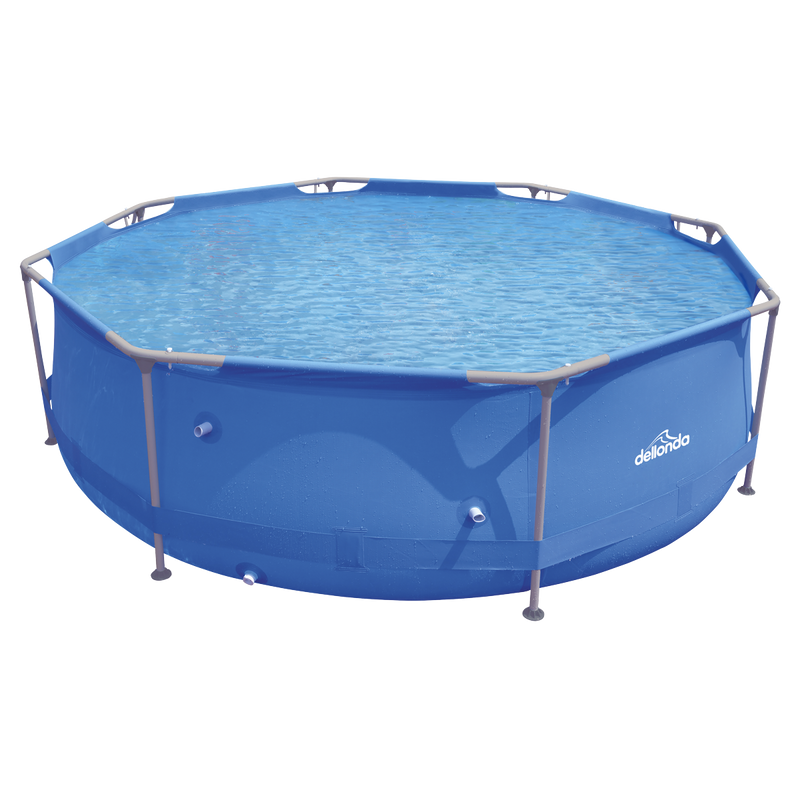 Dellonda DL19 Steel Frame Round Swimming Pool & Filter Pump 10ft - Blue