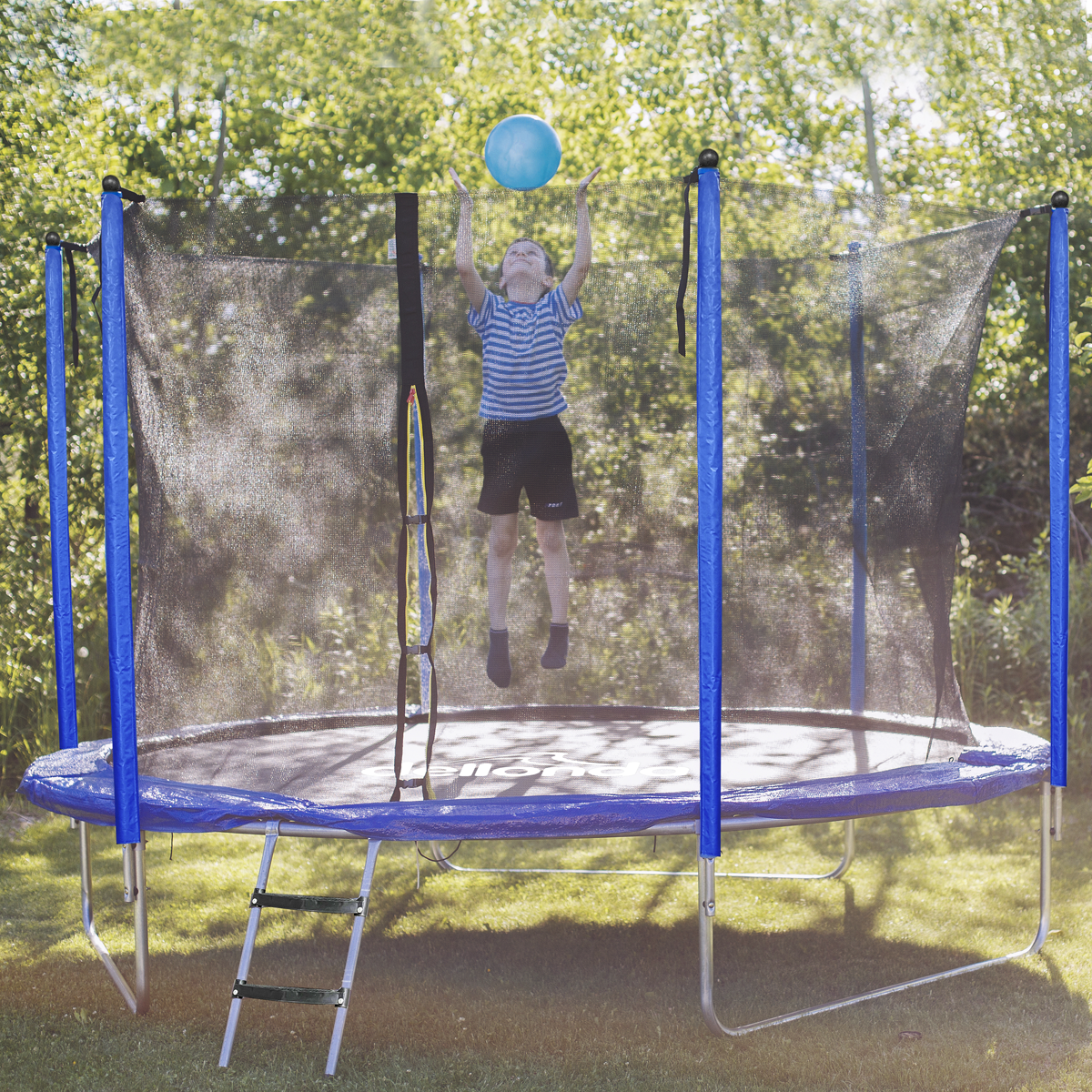 Dellonda DL68 Heavy-Duty Outdoor Trampoline with Safety Enclosure Net 10ft - additional view 3
