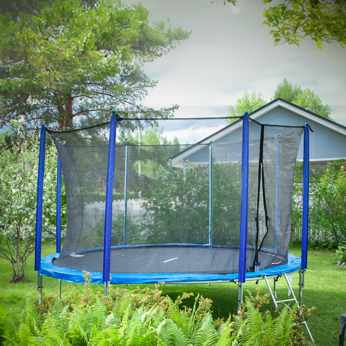 Dellonda DL69 Heavy-Duty Outdoor Trampoline with Safety Enclosure Net 12ft - additional view 3