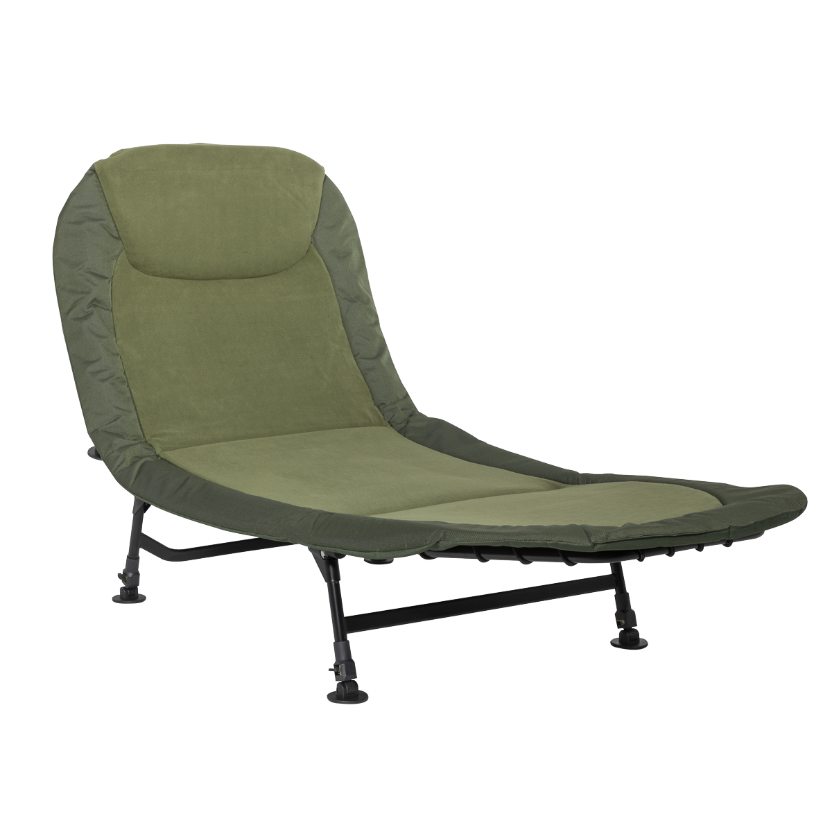 Dellonda DL77 Adjustable Bedchair with Fleece Mattress & Pillow