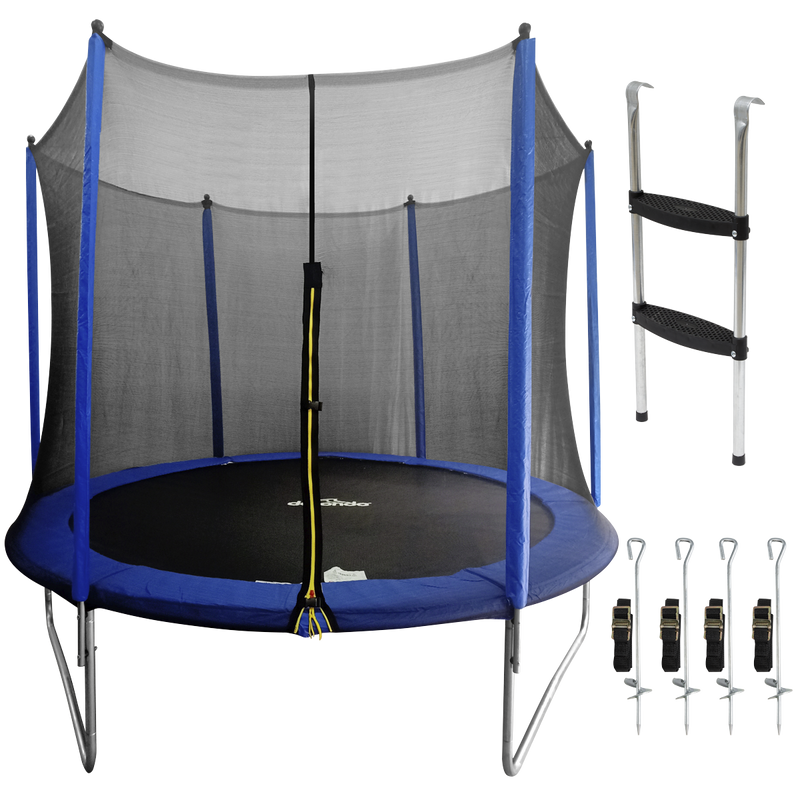 Dellonda DL94 Heavy-Duty Outdoor Trampoline with Safety Enclosure Net, Anchors & Ladder 10ft