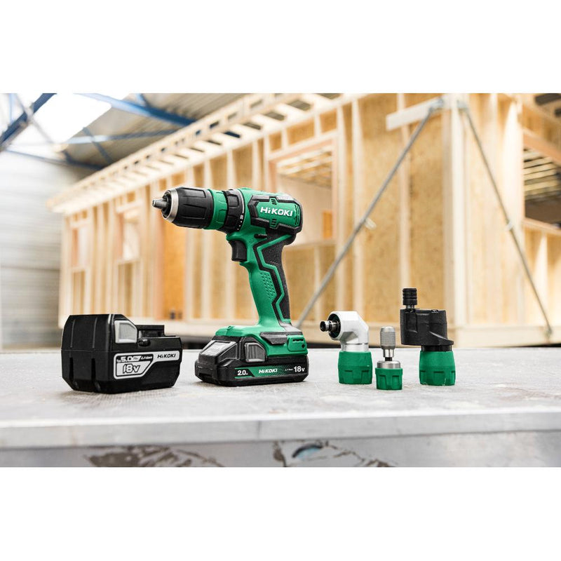 HiKOKI DS18DDQJRZ 18V Drill Driver WITH attachments 2 x 2.0Ah Li-Ion - view 2