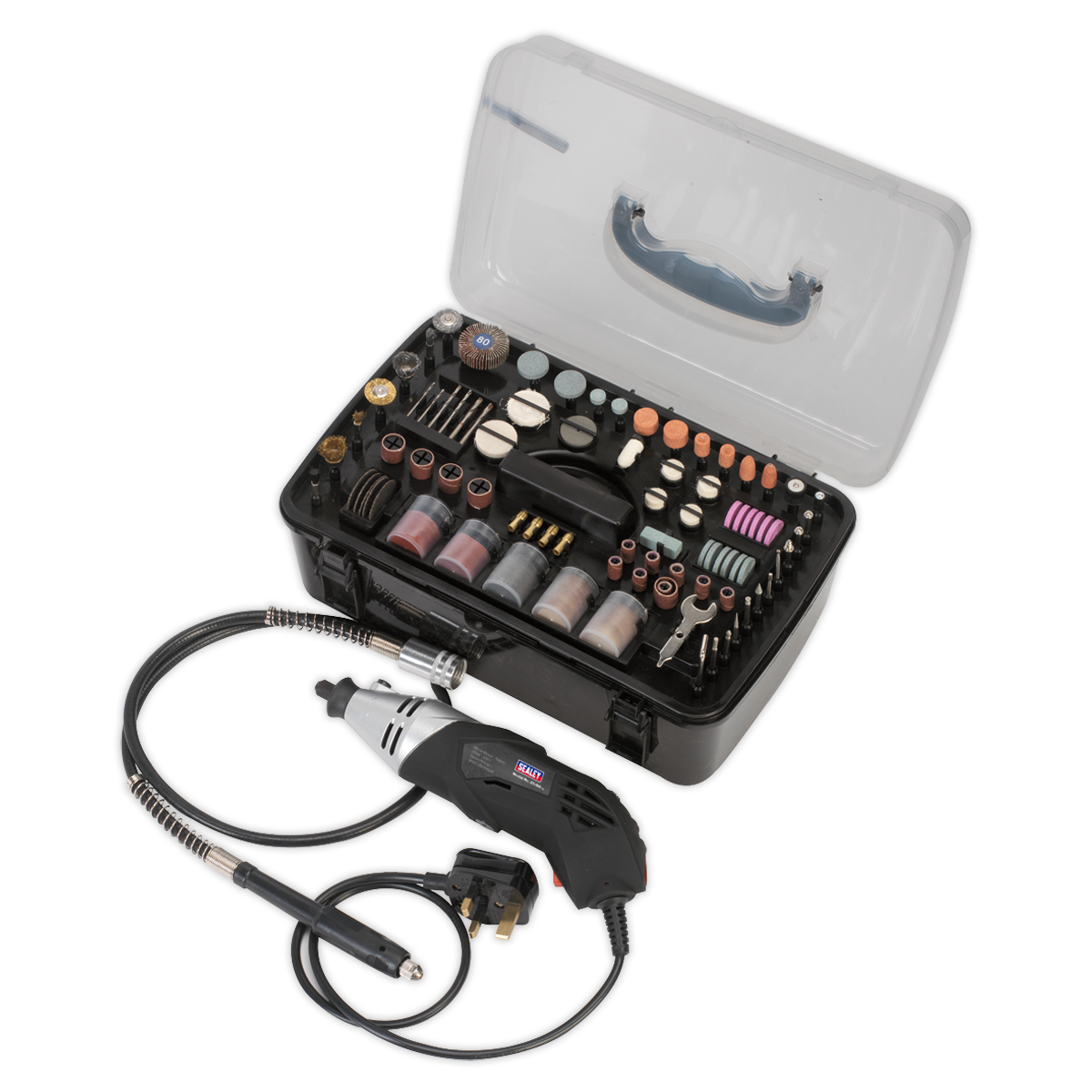 Sealey E5188 Multipurpose Rotary Tool & Engraver Kit 230V 219pc - additional view 4