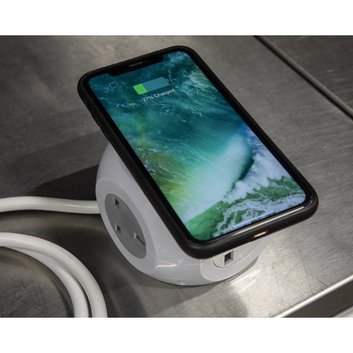 Sealey EL144WC 1.4m Extension Cable Cube & Wireless Charging Pad 3 x 230V & 3 x USB - additional view 5