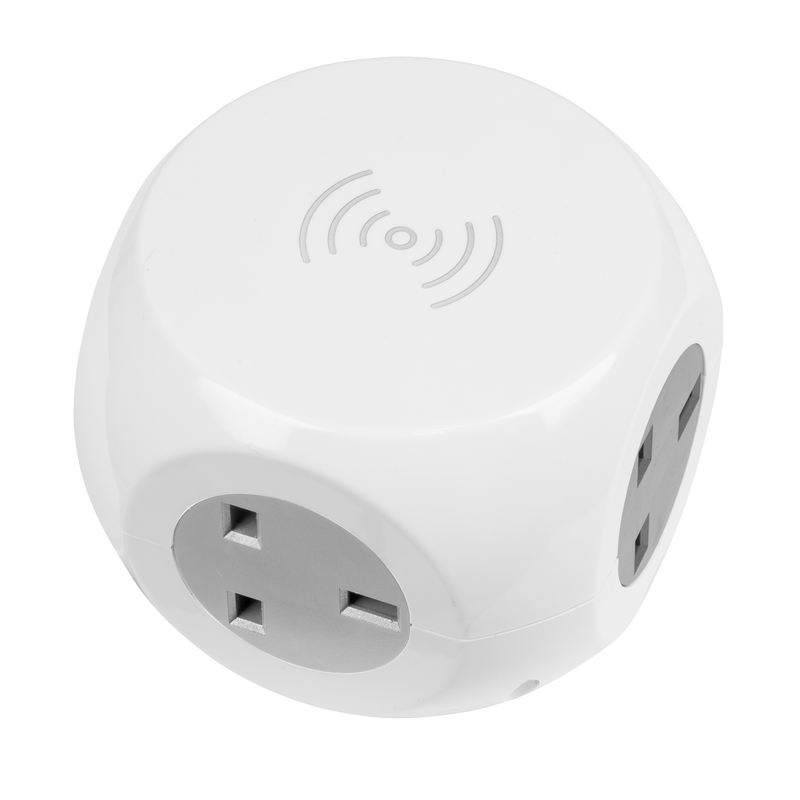 Sealey EL144WC 1.4m Extension Cable Cube & Wireless Charging Pad 3 x 230V & 3 x USB - additional view 3