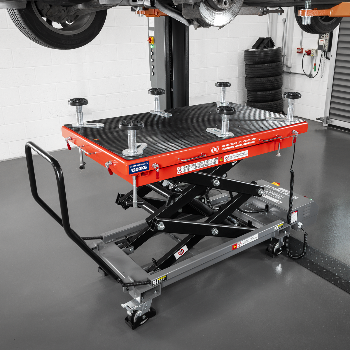 Sealey EVBT1200 High Lift EV Battery Lift/Hydraulic Platform Truck 1200kg Capacity - additional view 4