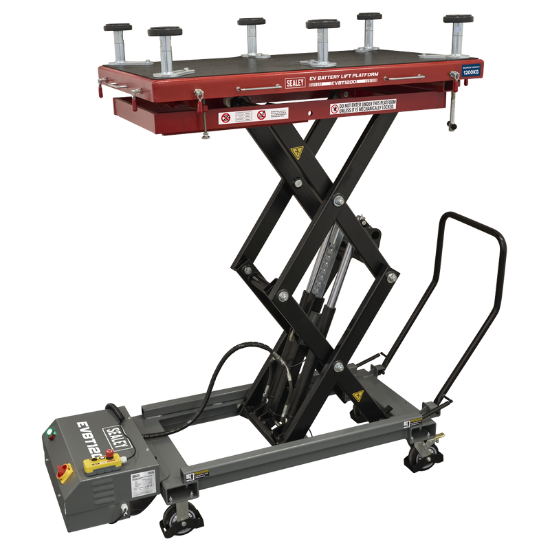 Sealey EVBT1200 High Lift EV Battery Lift/Hydraulic Platform Truck 1200kg Capacity - additional view 6