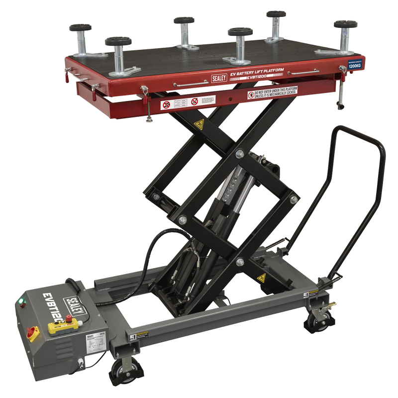 Sealey EVBT1200 High Lift EV Battery Lift/Hydraulic Platform Truck 1200kg Capacity - additional view 12