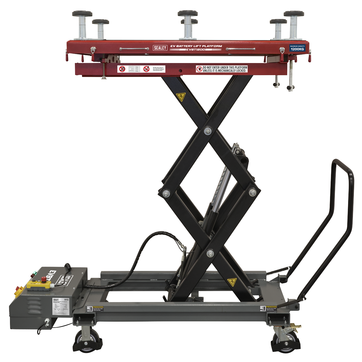 Sealey EVBT1200 High Lift EV Battery Lift/Hydraulic Platform Truck 1200kg Capacity - additional view 5