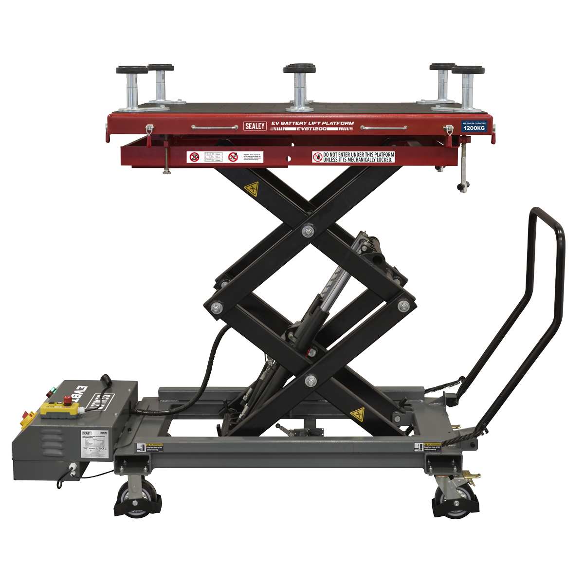 Sealey EVBT1200 High Lift EV Battery Lift/Hydraulic Platform Truck 1200kg Capacity - additional view 11
