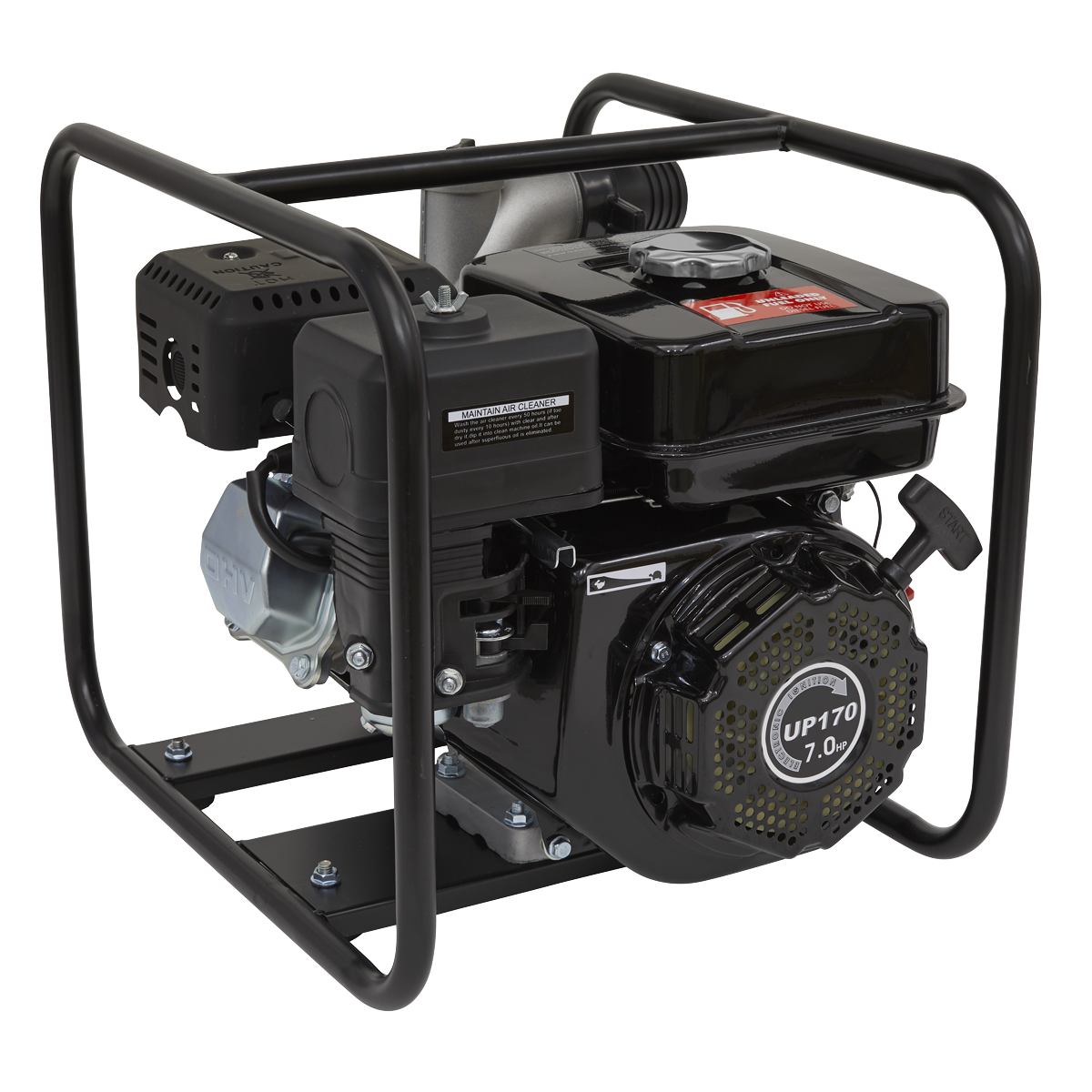 Sealey EWP050 Petrol Powered Water Pump 50mm 7hp 4-Stroke Engine