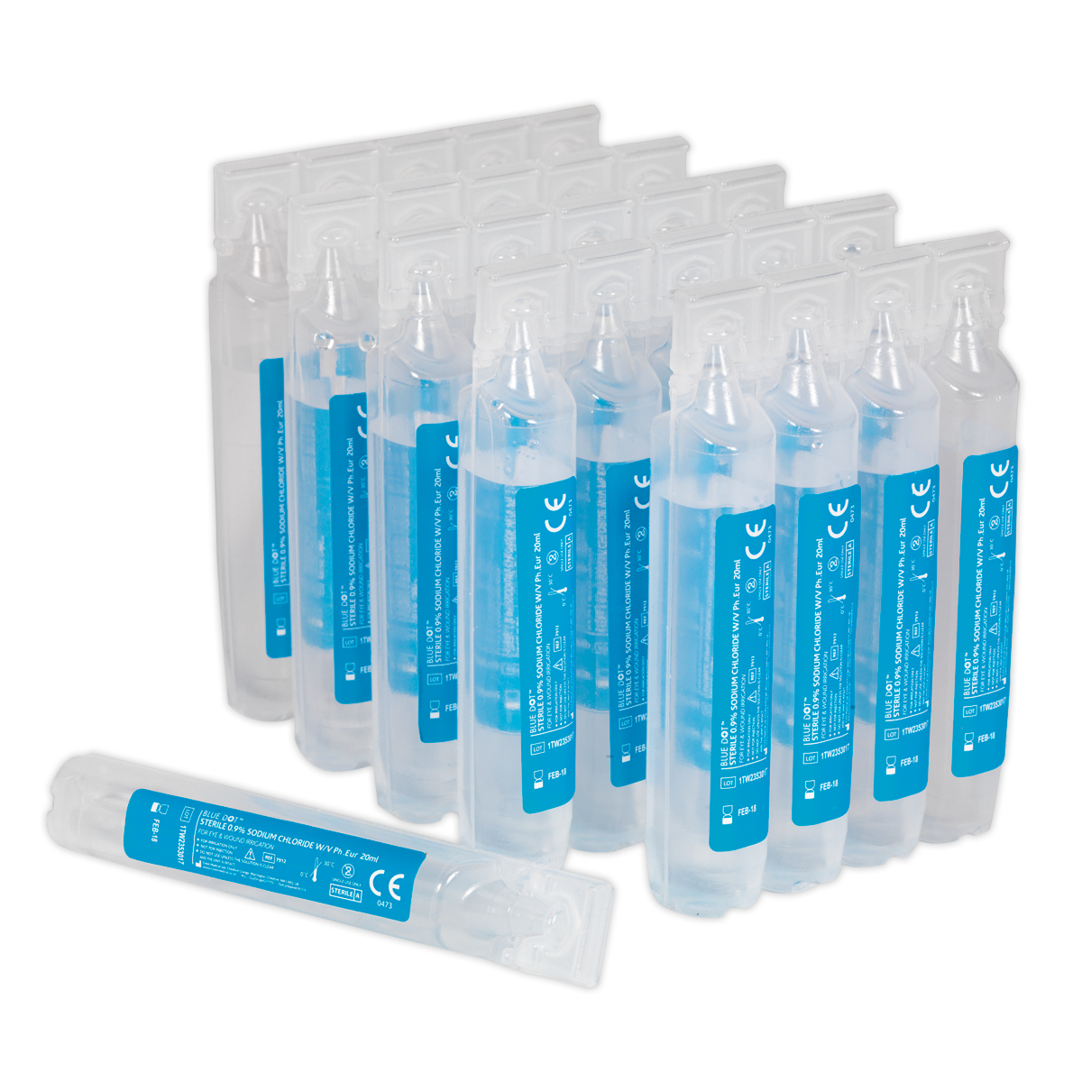 Sealey EWS25 Eye & Wound Wash Station Pods - Pack of 25