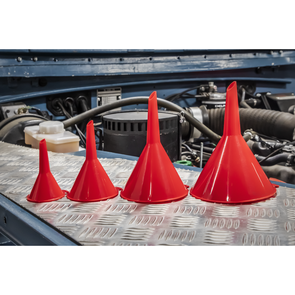 Sealey F92 Economy Fixed Spout Funnel Set 4pc - Small - additional view 4