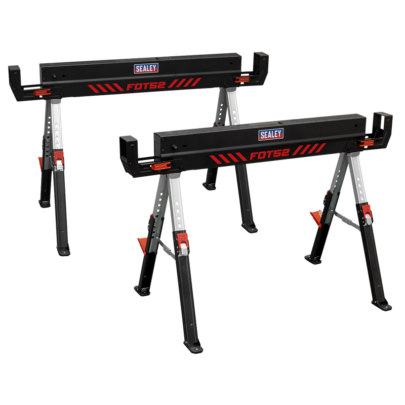 Sealey FDT52 Adjustable Sawhorse Set 2pc