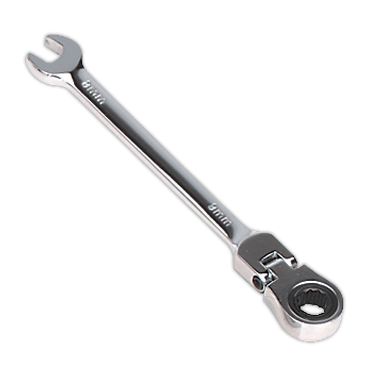 Sealey FHRCW08 Premier Flexi-Head Ratchet Combination Spanner 8mm