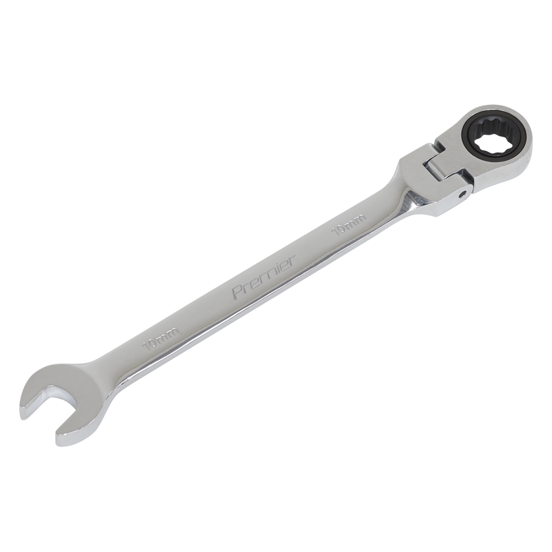Sealey FHRCW10 Premier Flexi-Head Ratchet Combination Spanner 10mm
